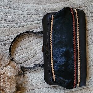 Jamin Puech black satchel made in France